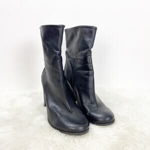 Wild Diva 10 Womens Black Faux Leather Heeled Boots
